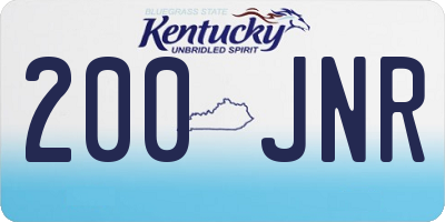 KY license plate 200JNR