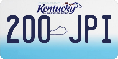 KY license plate 200JPI