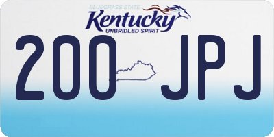 KY license plate 200JPJ