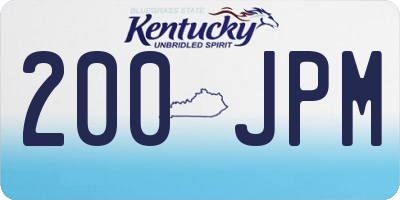 KY license plate 200JPM