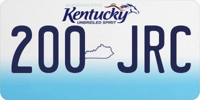 KY license plate 200JRC