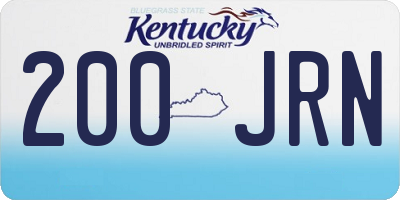 KY license plate 200JRN