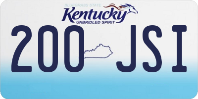 KY license plate 200JSI