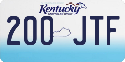 KY license plate 200JTF