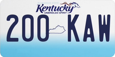 KY license plate 200KAW
