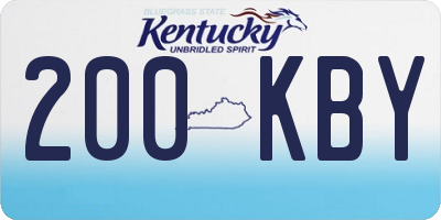 KY license plate 200KBY