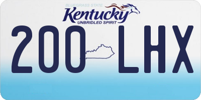 KY license plate 200LHX