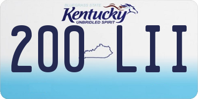 KY license plate 200LII