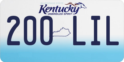 KY license plate 200LIL