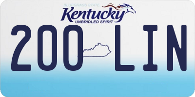 KY license plate 200LIN