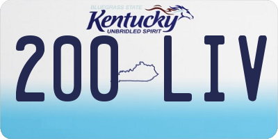 KY license plate 200LIV