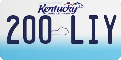 KY license plate 200LIY