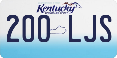 KY license plate 200LJS