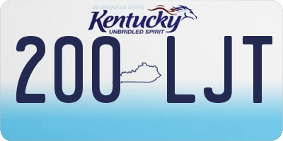 KY license plate 200LJT