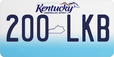 KY license plate 200LKB