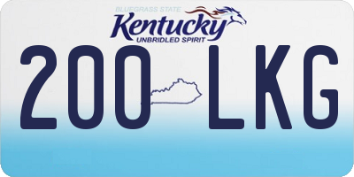 KY license plate 200LKG