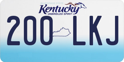 KY license plate 200LKJ