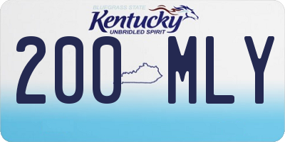 KY license plate 200MLY