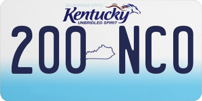 KY license plate 200NCO