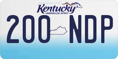 KY license plate 200NDP