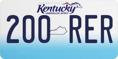 KY license plate 200RER