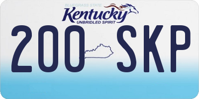 KY license plate 200SKP