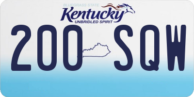 KY license plate 200SQW