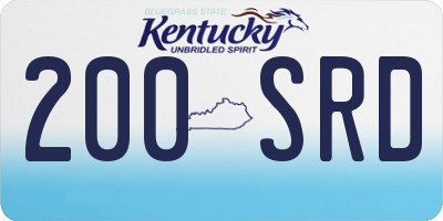 KY license plate 200SRD
