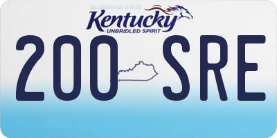 KY license plate 200SRE