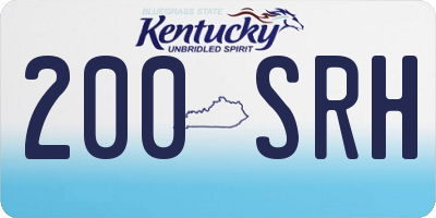 KY license plate 200SRH