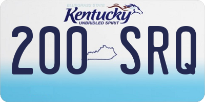 KY license plate 200SRQ