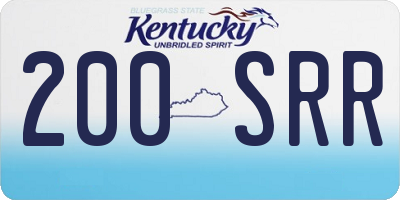 KY license plate 200SRR