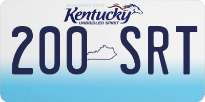 KY license plate 200SRT