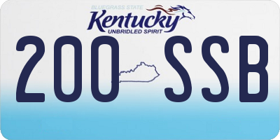 KY license plate 200SSB