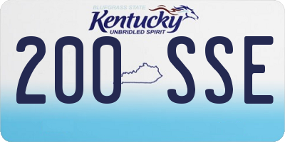 KY license plate 200SSE