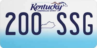 KY license plate 200SSG
