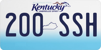 KY license plate 200SSH