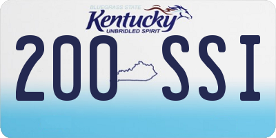KY license plate 200SSI