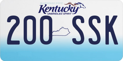 KY license plate 200SSK