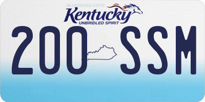 KY license plate 200SSM