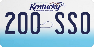 KY license plate 200SSO