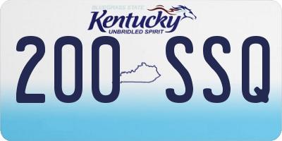 KY license plate 200SSQ