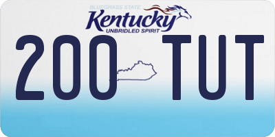 KY license plate 200TUT