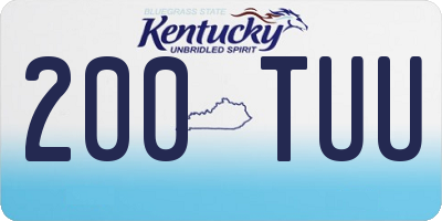 KY license plate 200TUU