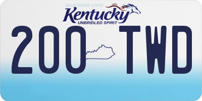 KY license plate 200TWD