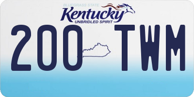 KY license plate 200TWM