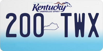KY license plate 200TWX