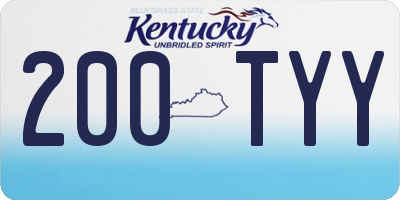 KY license plate 200TYY