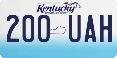 KY license plate 200UAH