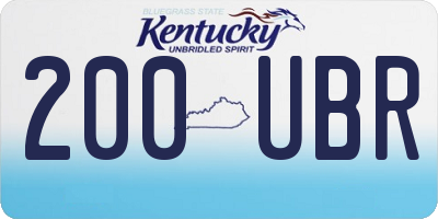 KY license plate 200UBR